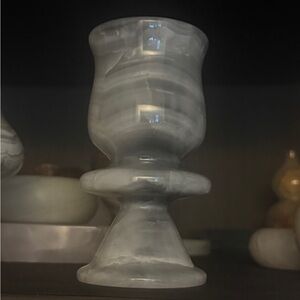Gray Marble Candle Holder